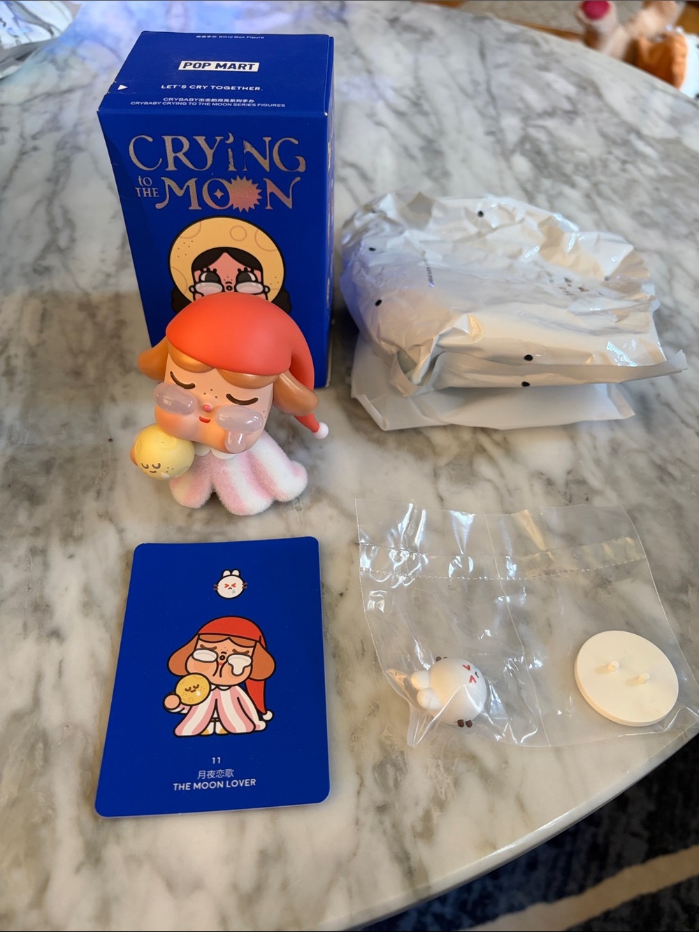 Crying to the Moon The Moon Lover Figurine - Red & Pink